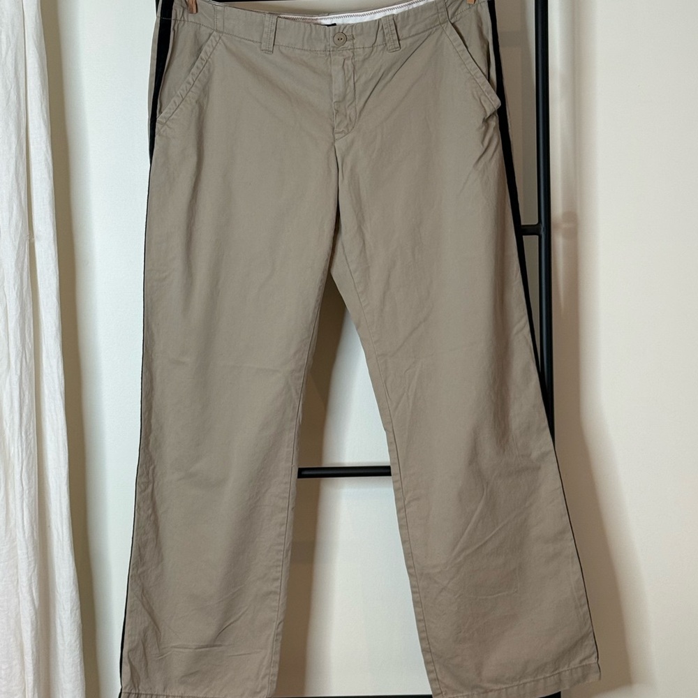 NWOT Vintage Gap Khakis with Black Stripes Down Sides